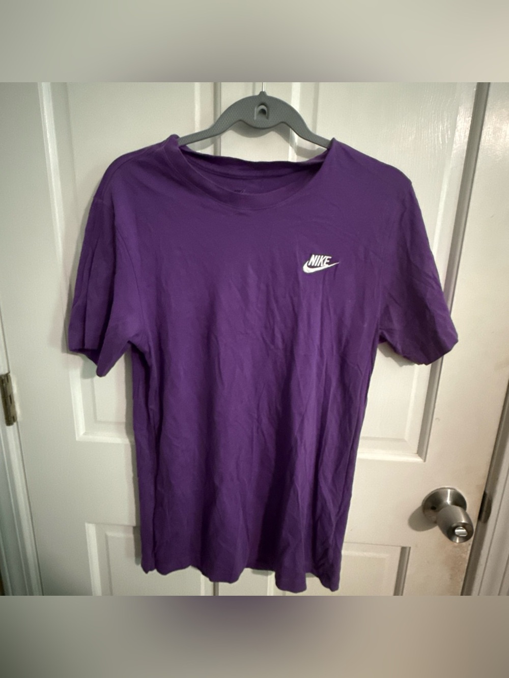 Nike Purple Short Sleeve Tee with White Swoosh